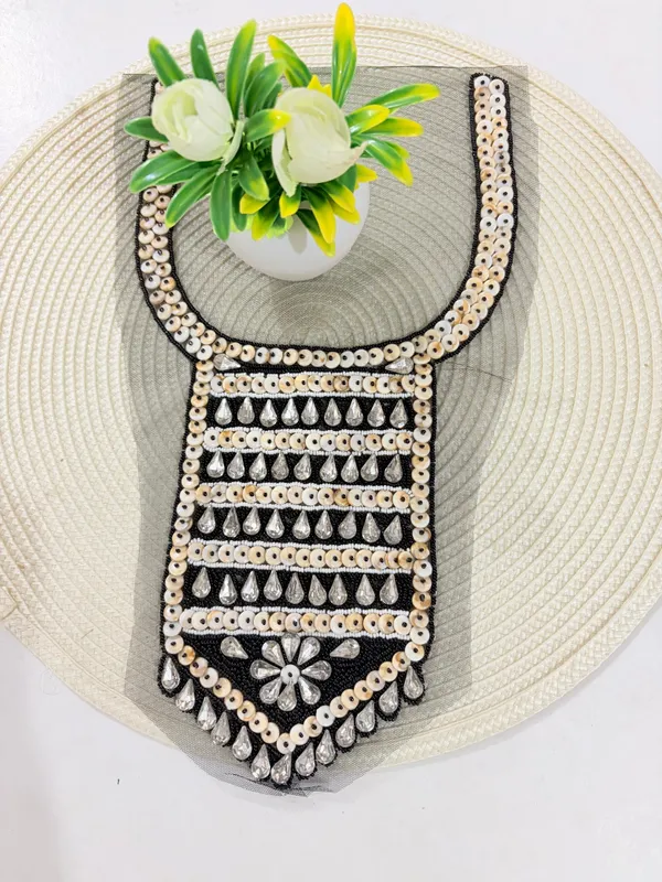 Premdas_Lace_Sew_able_Soft_Fabric_Patch_Neckline_Collar_For_sewed_on_women's_dresses_gowns_salwar_kameez_salwar_suits_Kurtis_tops_&_tunics_blouses_Afghan_dresses_Western_Neck