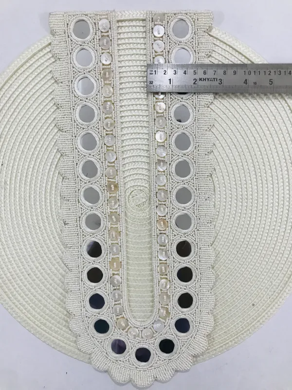 PREMDAS_LACE_Multicolour_U-Neck_Fabric_Long_Patch_Collar_�_|_Premium_Sew-On_Neckline_for_Kurtis,_Dresses,_Salwar_Suits,_Blouses_&_Indo-Western_Outfits