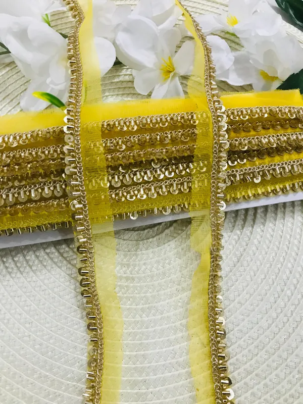 PREMDAS_LACE_Net_Fabric_Katdana_Nalki_Lace_for_Saree's_Border_Finetage_Pipe_Lace_for_Dresses,_Sarees,_Lehenga,_Suits,_Blouses,_Dupatta,_Chunri_and_Craft_(9meter)
