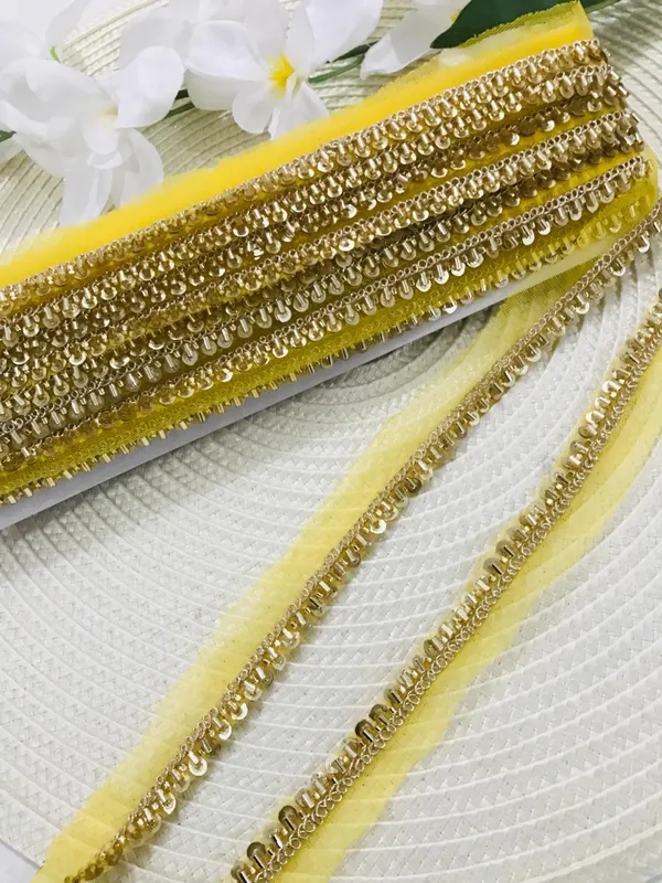 PREMDAS_LACE_Net_Fabric_Katdana_Nalki_Lace_for_Saree's_Border_Finetage_Pipe_Lace_for_Dresses,_Sarees,_Lehenga,_Suits,_Blouses,_Dupatta,_Chunri_and_Craft_(9meter)