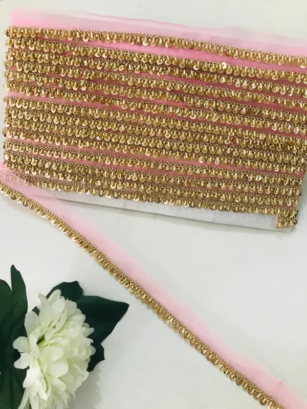 PREMDAS_LACE_Net_Fabric_Katdana_Nalki_Lace_for_Saree's_Border_Finetage_Pipe_Lace_for_Dresses,_Sarees,_Lehenga,_Suits,_Blouses,_Dupatta,_Chunri_and_Craft_(9meter)
