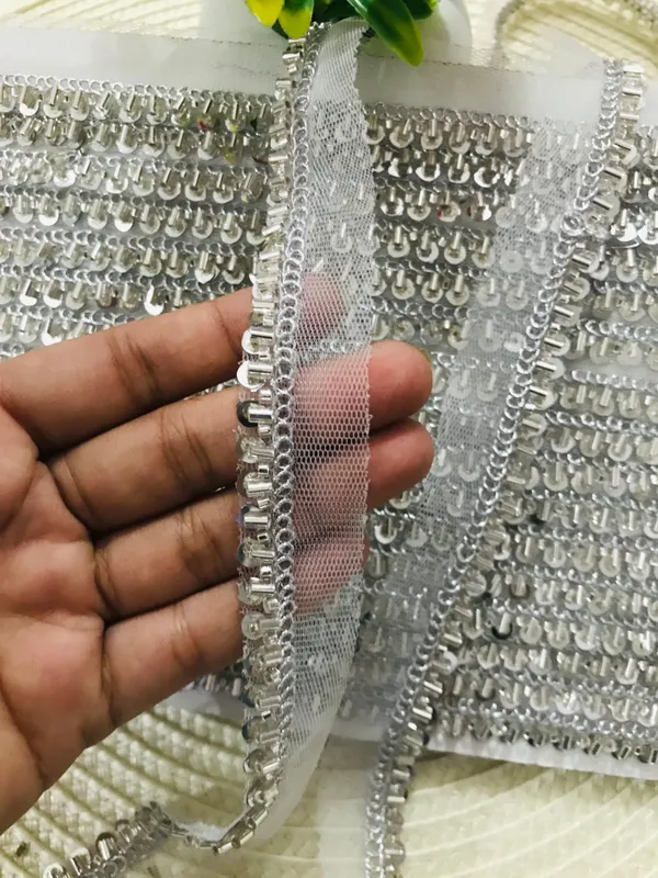 PREMDAS_LACE_Net_Fabric_Katdana_Nalki_Lace_for_Saree's_Border_Finetage_Pipe_Lace_for_Dresses,_Sarees,_Lehenga,_Suits,_Blouses,_Dupatta,_Chunri_and_Craft_(9meter)