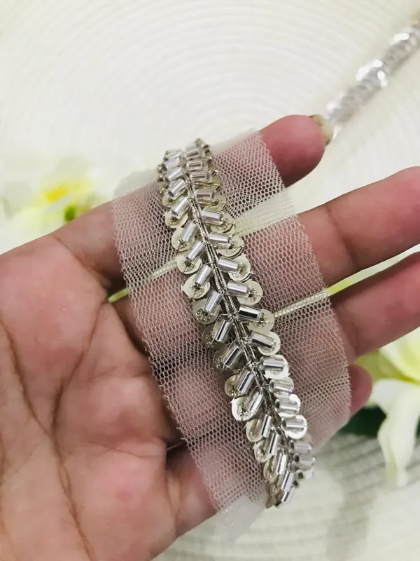 PREMDAS_LACE_Net_Fabric_Katdana_Nalki_Lace_for_Saree's_Border_Finetage_Pipe_Lace_for_Dresses,_Sarees,_Lehenga,_Suits,_Blouses,_Dupatta,_Chunri_and_Craft_(9meter)
