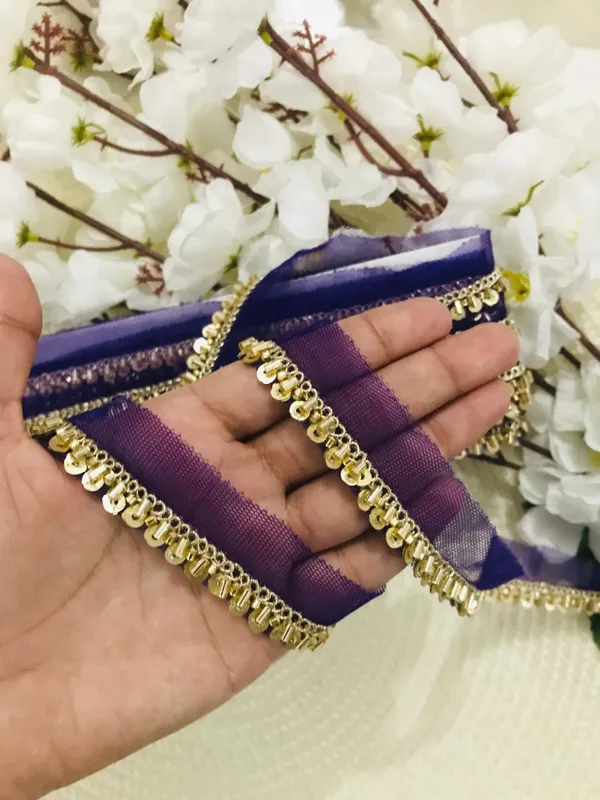 PREMDAS_LACE_Net_Fabric_Katdana_Nalki_Lace_for_Saree's_Border_Finetage_Pipe_Lace_for_Dresses,_Sarees,_Lehenga,_Suits,_Blouses,_Dupatta,_Chunri_and_Craft_(9meter)
