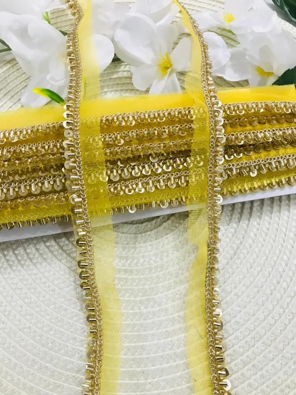 PREMDAS_LACE_Net_Fabric_Katdana_Nalki_Lace_for_Saree's_Border_Finetage_Pipe_Lace_for_Dresses,_Sarees,_Lehenga,_Suits,_Blouses,_Dupatta,_Chunri_and_Craft_(9meter)