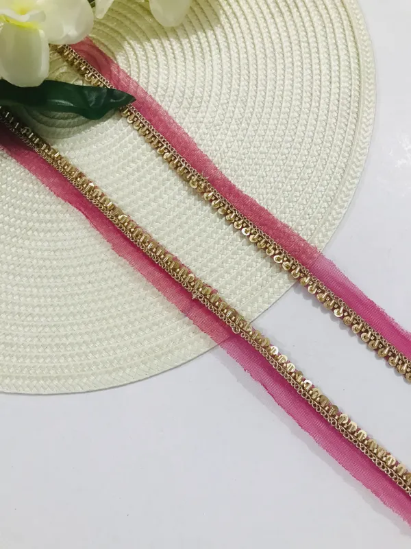 PREMDAS_LACE_Net_Fabric_Katdana_Nalki_Lace_for_Saree's_Border_Finetage_Pipe_Lace_for_Dresses,_Sarees,_Lehenga,_Suits,_Blouses,_Dupatta,_Chunri_and_Craft_(9meter)