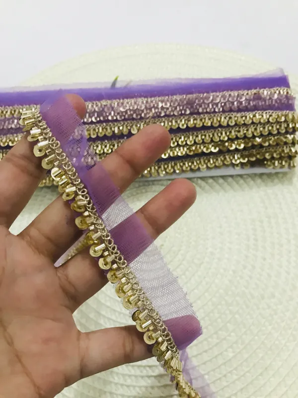 PREMDAS_LACE_Net_Fabric_Katdana_Nalki_Lace_for_Saree's_Border_Finetage_Pipe_Lace_for_Dresses,_Sarees,_Lehenga,_Suits,_Blouses,_Dupatta,_Chunri_and_Craft_(9meter)