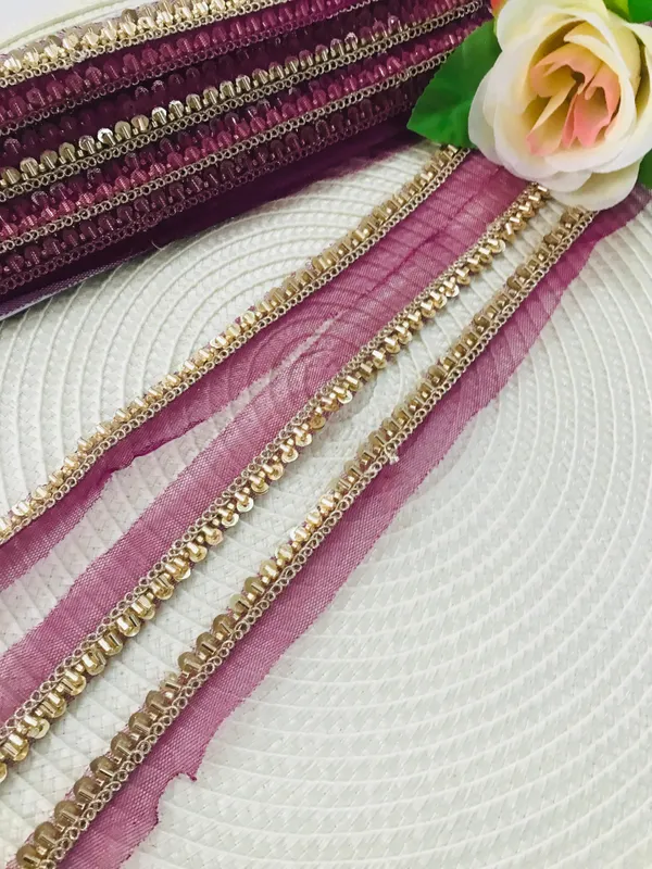 PREMDAS_LACE_Net_Fabric_Katdana_Nalki_Lace_for_Saree's_Border_Finetage_Pipe_Lace_for_Dresses,_Sarees,_Lehenga,_Suits,_Blouses,_Dupatta,_Chunri_and_Craft_(9meter)