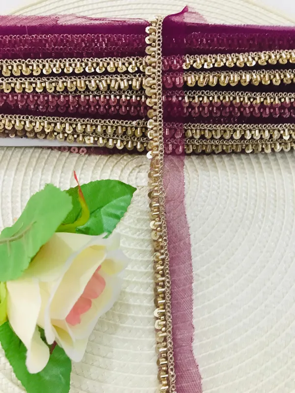 PREMDAS_LACE_Net_Fabric_Katdana_Nalki_Lace_for_Saree's_Border_Finetage_Pipe_Lace_for_Dresses,_Sarees,_Lehenga,_Suits,_Blouses,_Dupatta,_Chunri_and_Craft_(9meter)