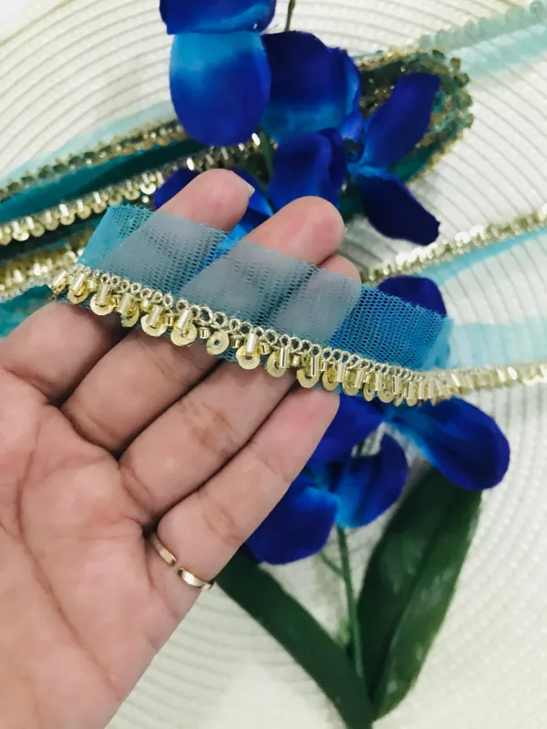 PREMDAS_LACE_Net_Fabric_Katdana_Nalki_Lace_for_Saree's_Border_Finetage_Pipe_Lace_for_Dresses,_Sarees,_Lehenga,_Suits,_Blouses,_Dupatta,_Chunri_and_Craft_(9meter)