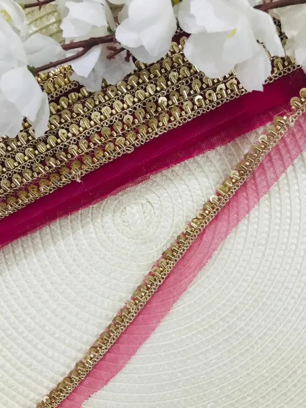 PREMDAS_LACE_Net_Fabric_Katdana_Nalki_Lace_for_Saree's_Border_Finetage_Pipe_Lace_for_Dresses,_Sarees,_Lehenga,_Suits,_Blouses,_Dupatta,_Chunri_and_Craft_(9meter)