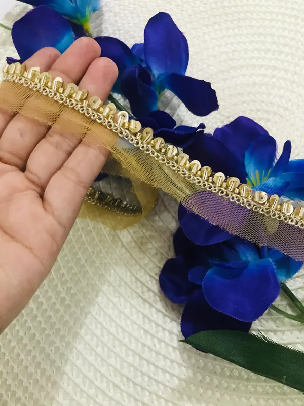 PREMDAS_LACE_Net_Fabric_Katdana_Nalki_Lace_for_Saree's_Border_Finetage_Pipe_Lace_for_Dresses,_Sarees,_Lehenga,_Suits,_Blouses,_Dupatta,_Chunri_and_Craft_(9meter)
