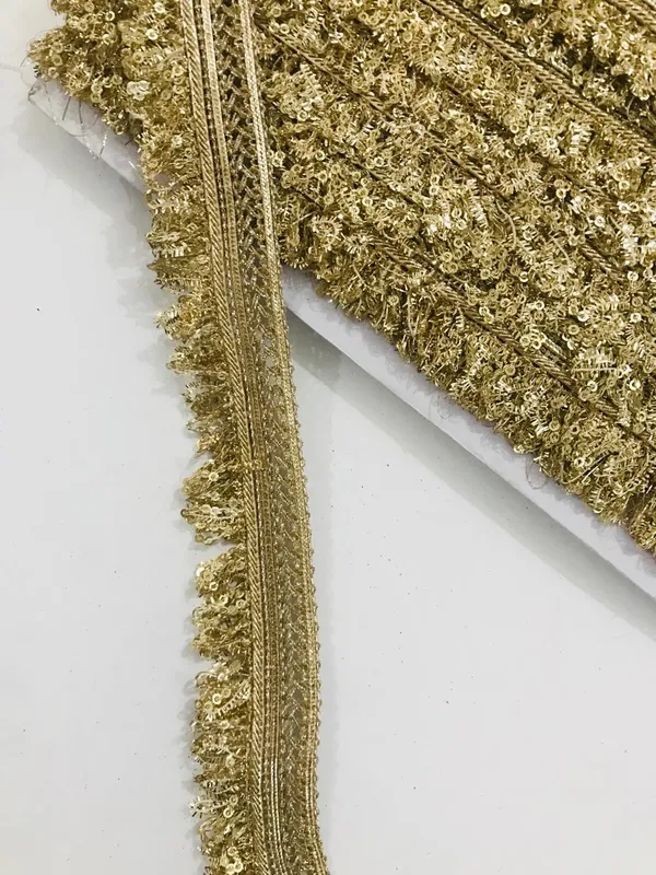 PREMDAS_LACE_Zari_LACE_on_Net_Design_Border_Lace_for_Saree_Border,_Shiny_Gold_Zari,_sequence_lace,_Kurta,_Dupatta,_Blouse,_Gown,_Lehenga_&_Neckline_Border_Lace_for_Sewing,_Embroidery,_Edging,_Saree_Border,_Blouse,_Dupatta_Border,_Lehenga,_Kurti,_Material_Trim_Laces_&_Borders_Material_etc.