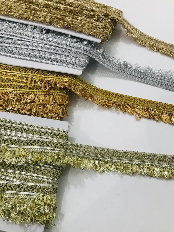 PREMDAS_LACE_Zari_LACE_on_Net_Design_Border_Lace_for_Saree_Border,_Shiny_Gold_Zari,_sequence_lace,_Kurta,_Dupatta,_Blouse,_Gown,_Lehenga_&_Neckline_Border_Lace_for_Sewing,_Embroidery,_Edging,_Saree_Border,_Blouse,_Dupatta_Border,_Lehenga,_Kurti,_Material_Trim_Laces_&_Borders_Material_etc.