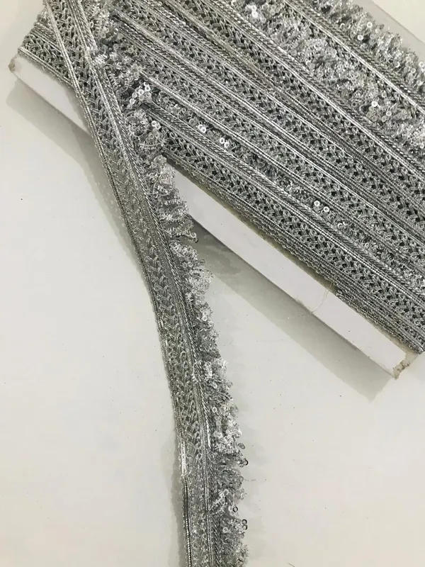 PREMDAS_LACE_Zari_LACE_on_Net_Design_Border_Lace_for_Saree_Border,_Shiny_Gold_Zari,_sequence_lace,_Kurta,_Dupatta,_Blouse,_Gown,_Lehenga_&_Neckline_Border_Lace_for_Sewing,_Embroidery,_Edging,_Saree_Border,_Blouse,_Dupatta_Border,_Lehenga,_Kurti,_Material_Trim_Laces_&_Borders_Material_etc.