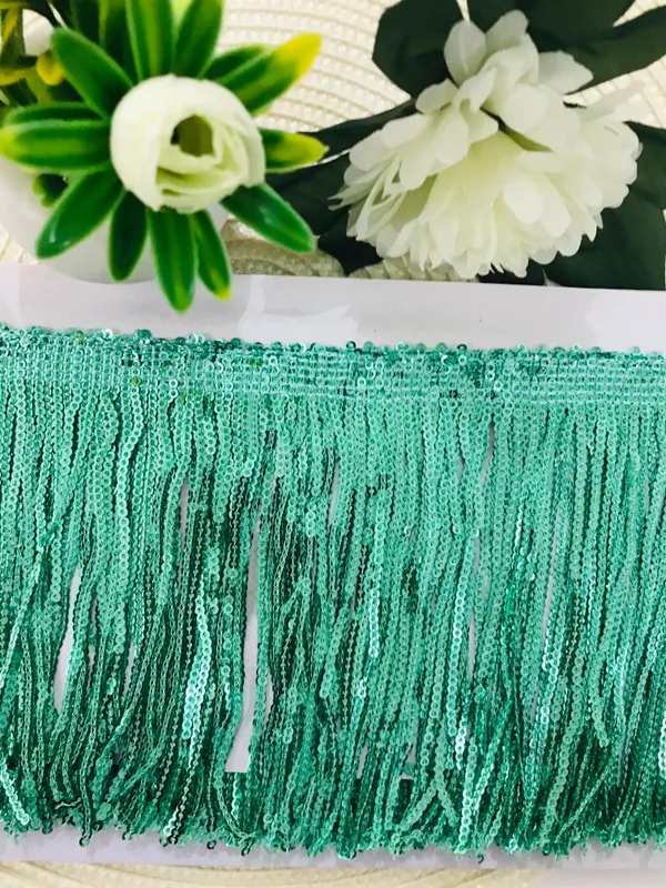 Premdas_Lace_Colorful_Sequin_Tassel_Lace_Trim_Ribbon_Fringe_DIY_Handmade_Dance_Performance_Clothing_Decoration_Accessorie_(3miter)_Length_-_6_Inch