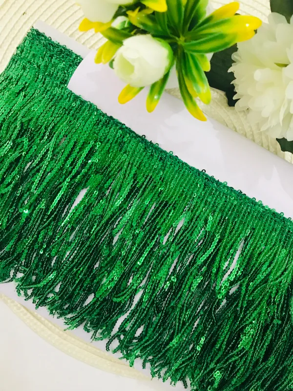 Premdas_Lace_Colorful_Sequin_Tassel_Lace_Trim_Ribbon_Fringe_DIY_Handmade_Dance_Performance_Clothing_Decoration_Accessorie_(3miter)_Length_-_6_Inch