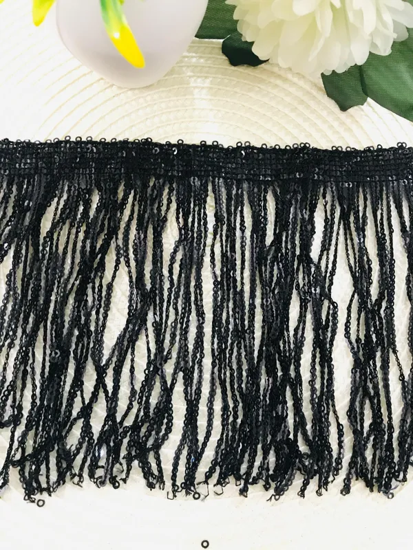 Premdas_Lace_Colorful_Sequin_Tassel_Lace_Trim_Ribbon_Fringe_DIY_Handmade_Dance_Performance_Clothing_Decoration_Accessorie_(3miter)_Length_-_6_Inch