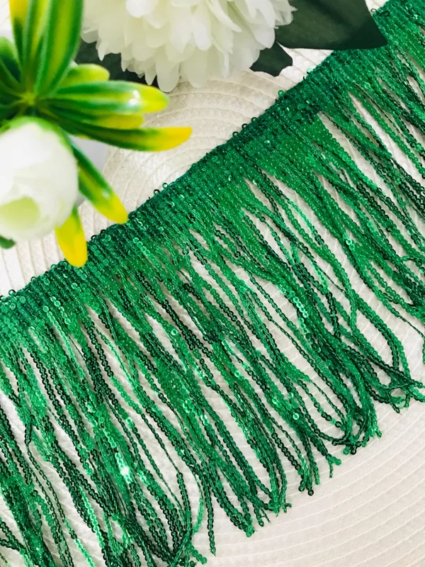 Premdas_Lace_Colorful_Sequin_Tassel_Lace_Trim_Ribbon_Fringe_DIY_Handmade_Dance_Performance_Clothing_Decoration_Accessorie_(3miter)_Length_-_6_Inch