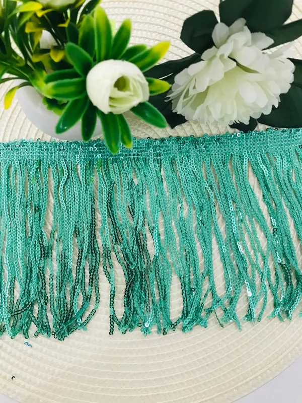 Premdas_Lace_Colorful_Sequin_Tassel_Lace_Trim_Ribbon_Fringe_DIY_Handmade_Dance_Performance_Clothing_Decoration_Accessorie_(3miter)_Length_-_6_Inch