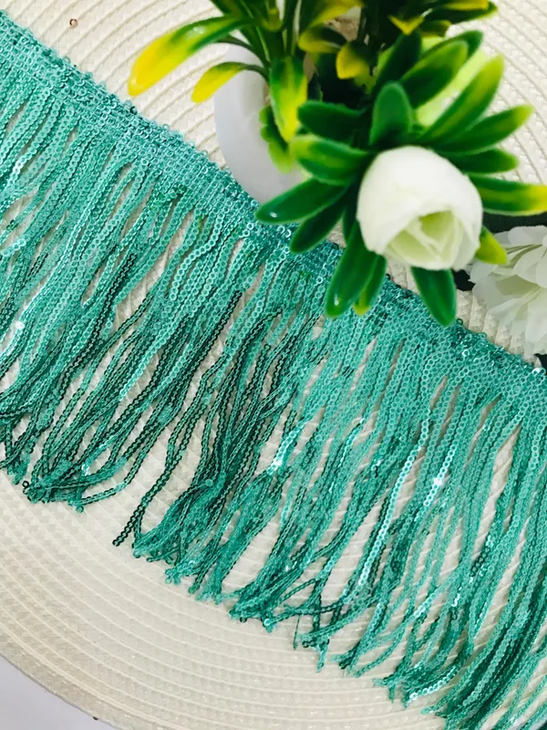 Premdas_Lace_Colorful_Sequin_Tassel_Lace_Trim_Ribbon_Fringe_DIY_Handmade_Dance_Performance_Clothing_Decoration_Accessorie_(3miter)_Length_-_6_Inch