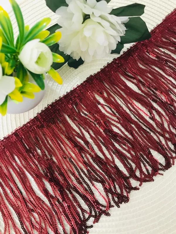 Premdas_Lace_Colorful_Sequin_Tassel_Lace_Trim_Ribbon_Fringe_DIY_Handmade_Dance_Performance_Clothing_Decoration_Accessorie_(3miter)_Length_-_6_Inch