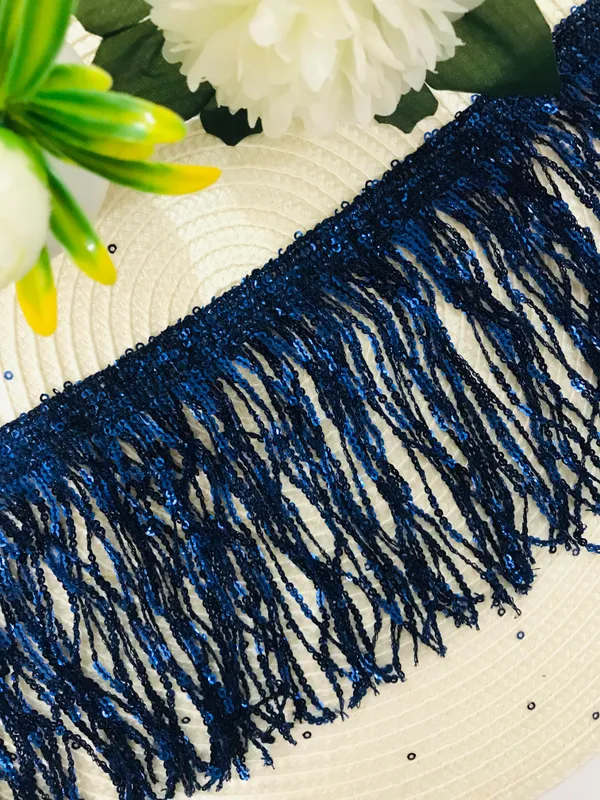 Premdas_Lace_Colorful_Sequin_Tassel_Lace_Trim_Ribbon_Fringe_DIY_Handmade_Dance_Performance_Clothing_Decoration_Accessorie_(3miter)_Length_-_6_Inch