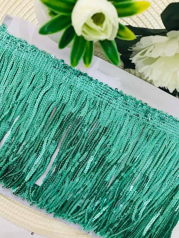 Premdas_Lace_Colorful_Sequin_Tassel_Lace_Trim_Ribbon_Fringe_DIY_Handmade_Dance_Performance_Clothing_Decoration_Accessorie_(3miter)_Length_-_6_Inch