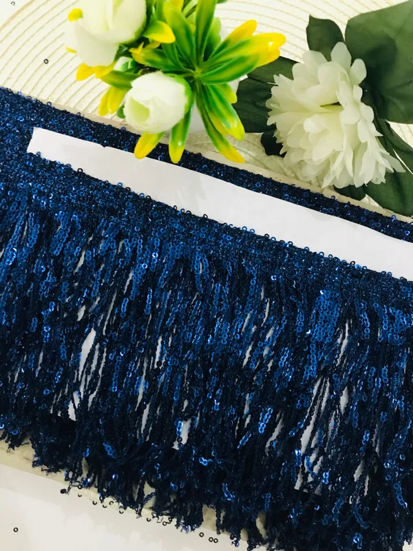 Premdas_Lace_Colorful_Sequin_Tassel_Lace_Trim_Ribbon_Fringe_DIY_Handmade_Dance_Performance_Clothing_Decoration_Accessorie_(3miter)_Length_-_6_Inch