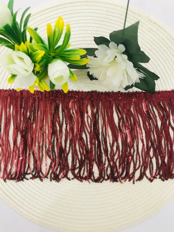 Premdas_Lace_Colorful_Sequin_Tassel_Lace_Trim_Ribbon_Fringe_DIY_Handmade_Dance_Performance_Clothing_Decoration_Accessorie_(3miter)_Length_-_6_Inch