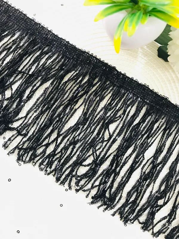 Premdas_Lace_Colorful_Sequin_Tassel_Lace_Trim_Ribbon_Fringe_DIY_Handmade_Dance_Performance_Clothing_Decoration_Accessorie_(3miter)_Length_-_6_Inch