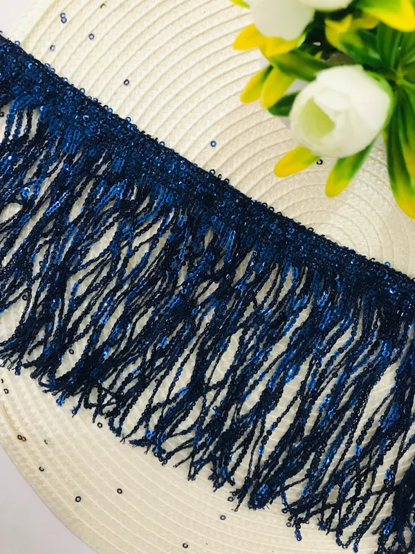 Premdas_Lace_Colorful_Sequin_Tassel_Lace_Trim_Ribbon_Fringe_DIY_Handmade_Dance_Performance_Clothing_Decoration_Accessorie_(3miter)_Length_-_6_Inch