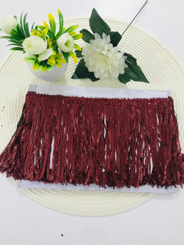 Premdas_Lace_Colorful_Sequin_Tassel_Lace_Trim_Ribbon_Fringe_DIY_Handmade_Dance_Performance_Clothing_Decoration_Accessorie_(3miter)_Length_-_6_Inch