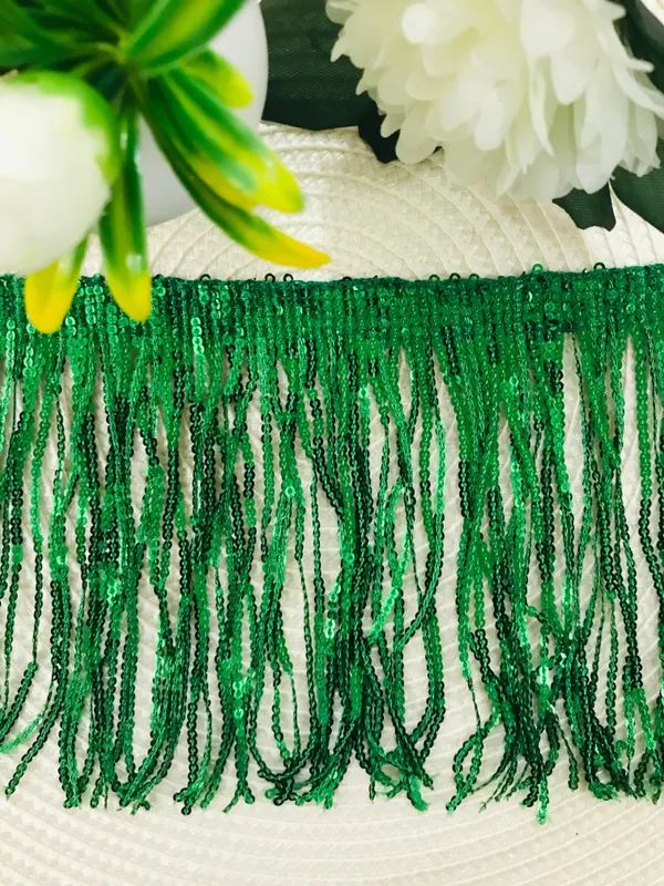 Premdas_Lace_Colorful_Sequin_Tassel_Lace_Trim_Ribbon_Fringe_DIY_Handmade_Dance_Performance_Clothing_Decoration_Accessorie_(3miter)_Length_-_6_Inch