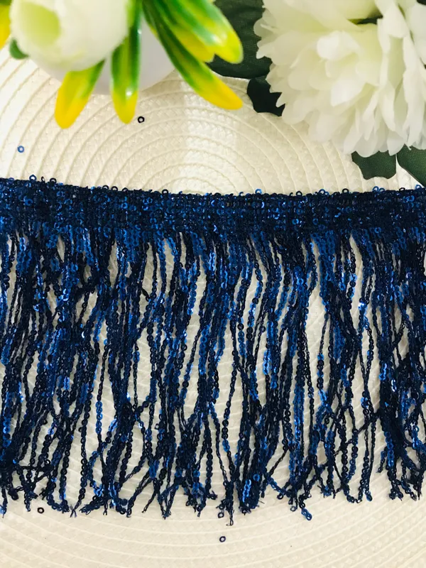 Premdas_Lace_Colorful_Sequin_Tassel_Lace_Trim_Ribbon_Fringe_DIY_Handmade_Dance_Performance_Clothing_Decoration_Accessorie_(3miter)_Length_-_6_Inch