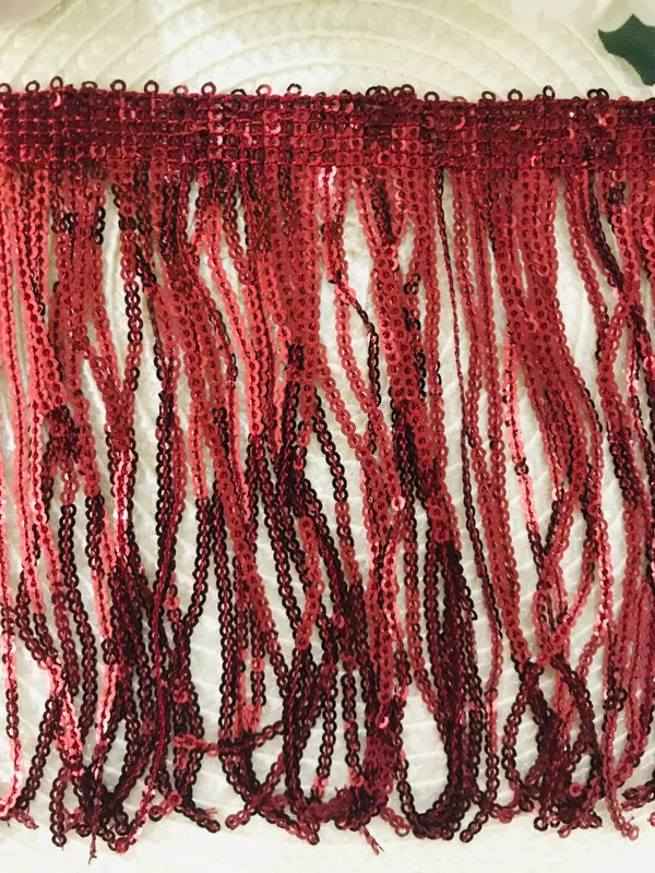 Premdas_Lace_Colorful_Sequin_Tassel_Lace_Trim_Ribbon_Fringe_DIY_Handmade_Dance_Performance_Clothing_Decoration_Accessorie_(3miter)_Length_-_6_Inch