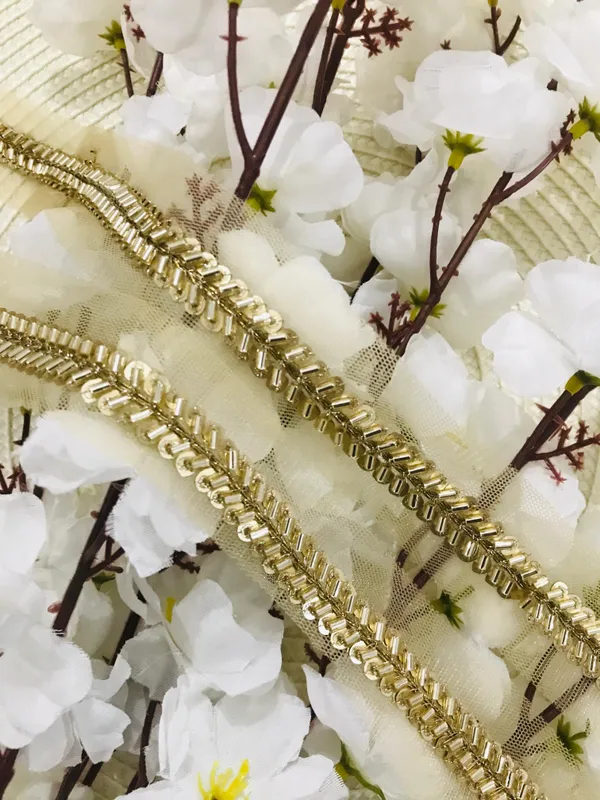 Premdas_Lace_Embrodiry_Gold_Colour_Val_Moti__Decorative_Pearl_and_Gold_Scalloped_Lace_Trim,_Beaded_codding_Embroidered_Border,_Vintage_Style_Sewing_Trim_for_Wedding_Dress_and_Crafts_9_Meter