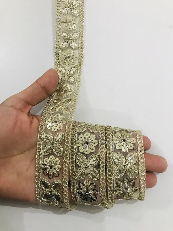 Premdas_Lace_Embroidery_Gold_Work_with_Sequence_Design_Lace_Border_Falls_for_Saree,_Dresses,_Lehenga,_Decorative_Ribbon