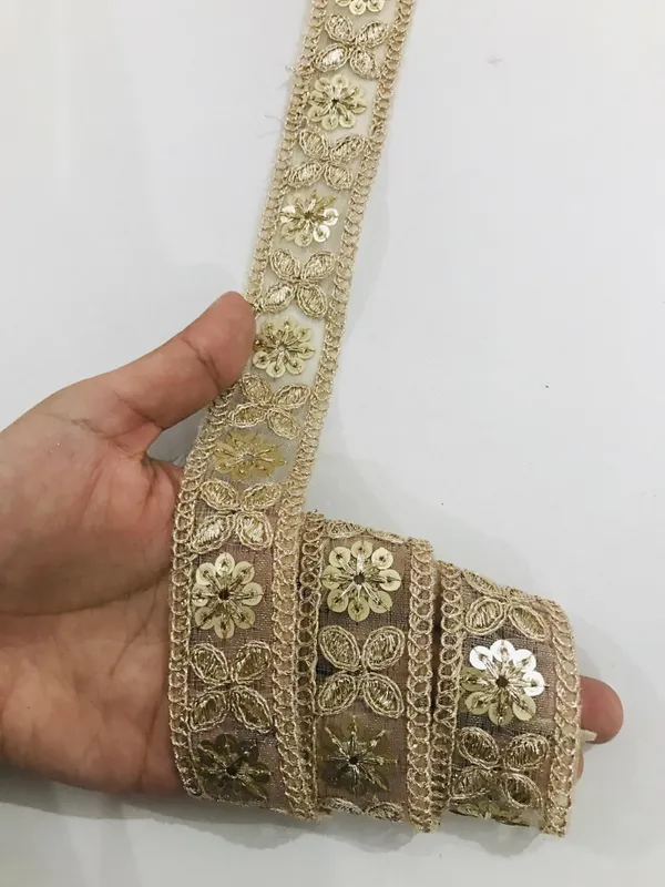 Premdas_Lace_Embroidery_Gold_Work_with_Sequence_Design_Lace_Border_Falls_for_Saree,_Dresses,_Lehenga,_Decorative_Ribbon