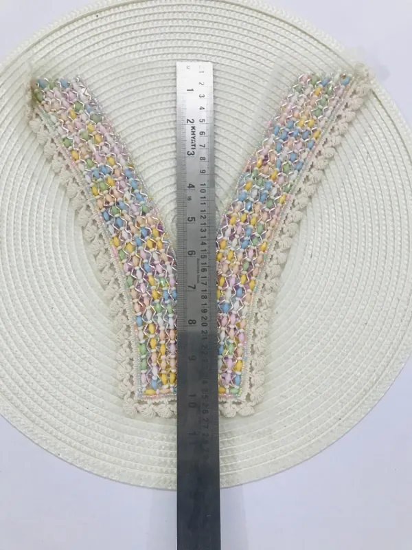 Premdas_Lace_Embroidery_Premium_V_Neck_patch_for_Kurti_Sewing_On_Applique_Patches/Decorative_Patches_for_Clothes,_Jackets,_Jean's,_Blouse,_Saree,_Dress_Decoration_Necklace_Sewing_round_Patch_Decal_Neckline_Badge_Handmade_DIY_Decorative_Fabric_Packig_1_pieces