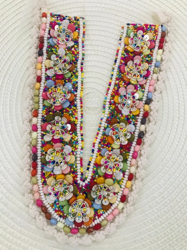 Premdas_Lace_Embroidery_Premium_V_Neck_patch_for_Kurti_Sewing_On_Applique_Patches/Decorative_Patches_for_Clothes,_Jackets,_Jean's,_Blouse,_Saree,_Dress_Decoration_Necklace_Sewing_round_Patch_Decal_Neckline_Badge_Handmade_DIY_Decorative_Fabric_Packig_1_pieces