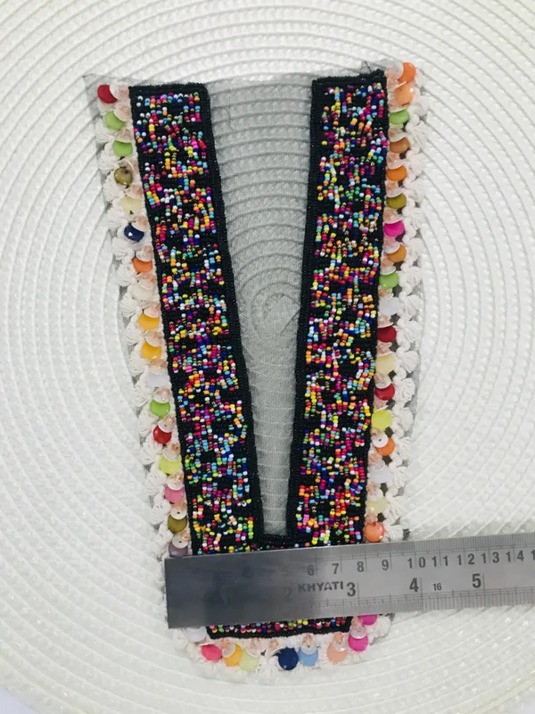 Premdas_Lace_Embroidery_Premium_V_Neck_patch_for_Kurti_Sewing_On_Applique_Patches/Decorative_Patches_for_Clothes,_Jackets,_Jean's,_Blouse,_Saree,_Dress_Decoration_Necklace_Sewing_round_Patch_Decal_Neckline_Badge_Handmade_DIY_Decorative_Fabric_Packig_1_pieces