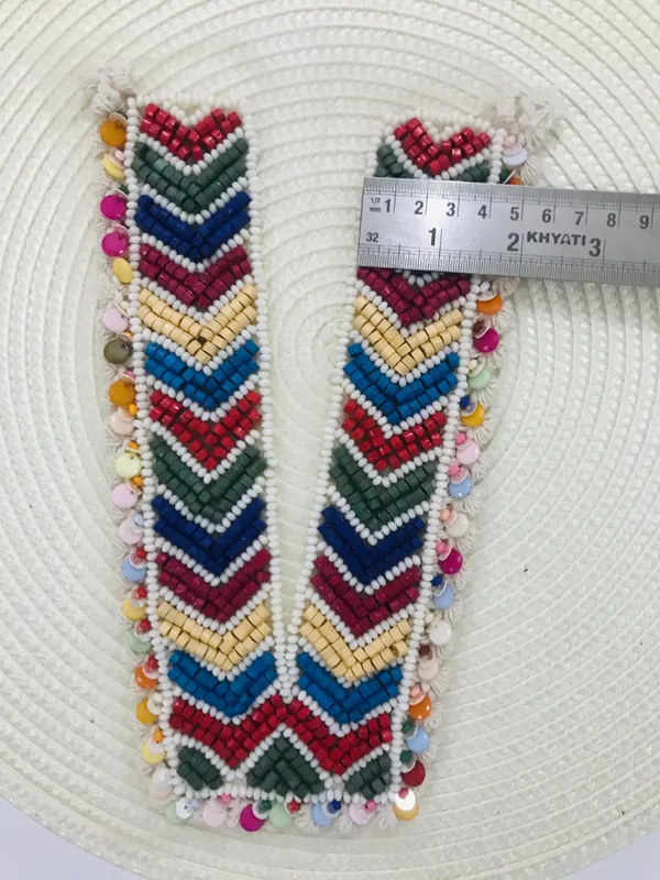 Premdas_Lace_Embroidery_Premium_V_Neck_patch_for_Kurti_Sewing_On_Applique_Patches/Decorative_Patches_for_Clothes,_Jackets,_Jean's,_Blouse,_Saree,_Dress_Decoration_Necklace_Sewing_round_Patch_Decal_Neckline_Badge_Handmade_DIY_Decorative_Fabric_Packig_1_pieces