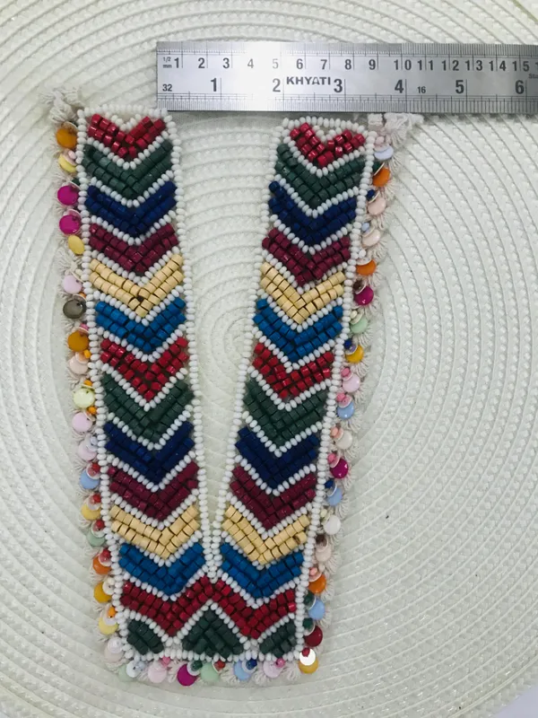 Premdas_Lace_Embroidery_Premium_V_Neck_patch_for_Kurti_Sewing_On_Applique_Patches/Decorative_Patches_for_Clothes,_Jackets,_Jean's,_Blouse,_Saree,_Dress_Decoration_Necklace_Sewing_round_Patch_Decal_Neckline_Badge_Handmade_DIY_Decorative_Fabric_Packig_1_pieces