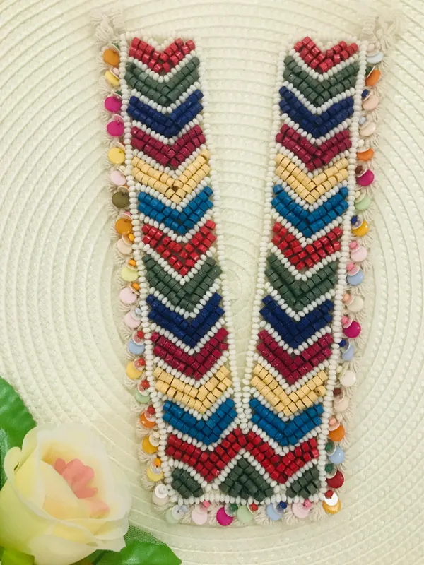 Premdas_Lace_Embroidery_Premium_V_Neck_patch_for_Kurti_Sewing_On_Applique_Patches/Decorative_Patches_for_Clothes,_Jackets,_Jean's,_Blouse,_Saree,_Dress_Decoration_Necklace_Sewing_round_Patch_Decal_Neckline_Badge_Handmade_DIY_Decorative_Fabric_Packig_1_pieces