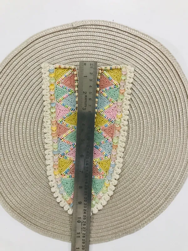 Premdas_Lace_Embroidery_Premium_V_Neck_patch_for_Kurti_Sewing_On_Applique_Patches/Decorative_Patches_for_Clothes,_Jackets,_Jean's,_Blouse,_Saree,_Dress_Decoration_Necklace_Sewing_round_Patch_Decal_Neckline_Badge_Handmade_DIY_Decorative_Fabric_Packig_1_pieces