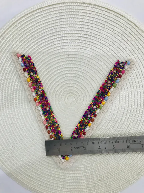 Premdas_Lace_Embroidery_Premium_V_Neck_patch_for_Kurti_Sewing_On_Applique_for_Clothes,_Jackets,_Jean's,_Blouse,_Saree,_Dress_Decoration_Sewing_Decal_Badge_Handmade_DIY_Fabric