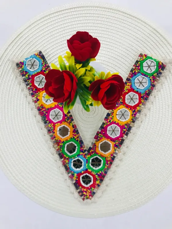 Premdas_Lace_Embroidery_Premium_V_Neck_patch_for_Kurti_Sewing_On_Applique_for_Clothes,_Jackets,_Jean's,_Blouse,_Saree,_Dress_Decoration_Sewing_Decal_Badge_Handmade_DIY_Fabric