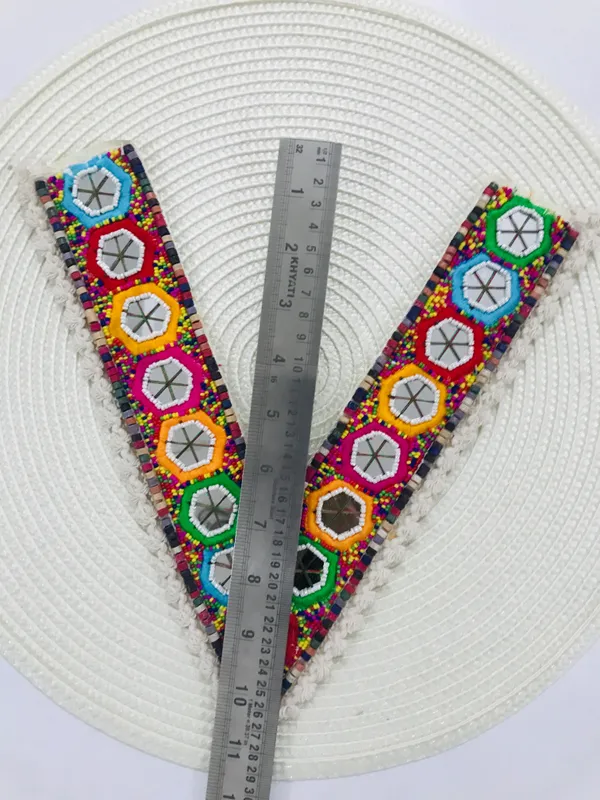 Premdas_Lace_Embroidery_Premium_V_Neck_patch_for_Kurti_Sewing_On_Applique_for_Clothes,_Jackets,_Jean's,_Blouse,_Saree,_Dress_Decoration_Sewing_Decal_Badge_Handmade_DIY_Fabric