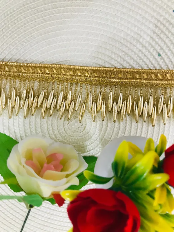 Premdas_Lace_Pearl_Lace_with_Shimmering_Gold_Finish_Zari_Border_Lace_Perfect_for_for_Saree,_Blouse,_Dupatta,_Lehenga,_Sewing,_Designing_Crafts_and_Home_Decor_(1_Meter)